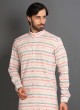 Linen Fabric Stripe Pattern Kurta Pajama